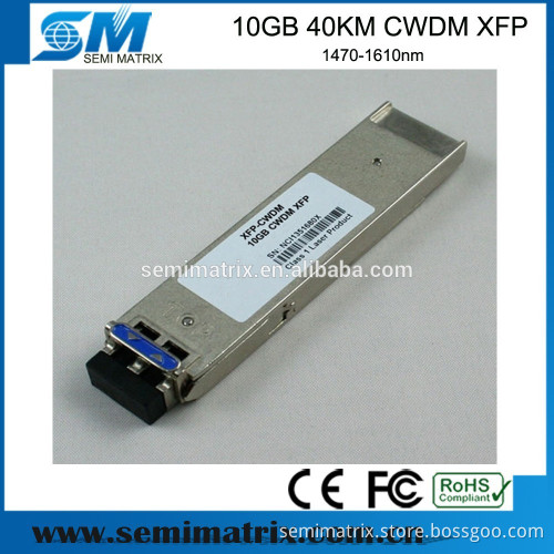 10G 40km 1470-1610nm CWDM XFP Optical Transceiver module